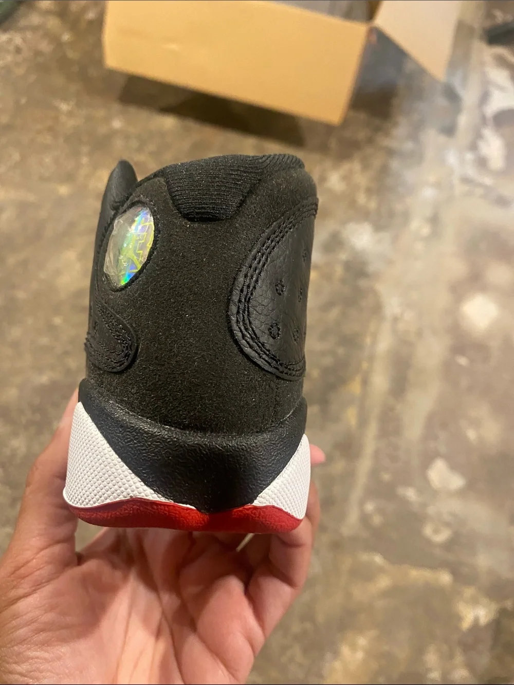 Jordan Kids Black/Red/White Retro 13 Sneakers